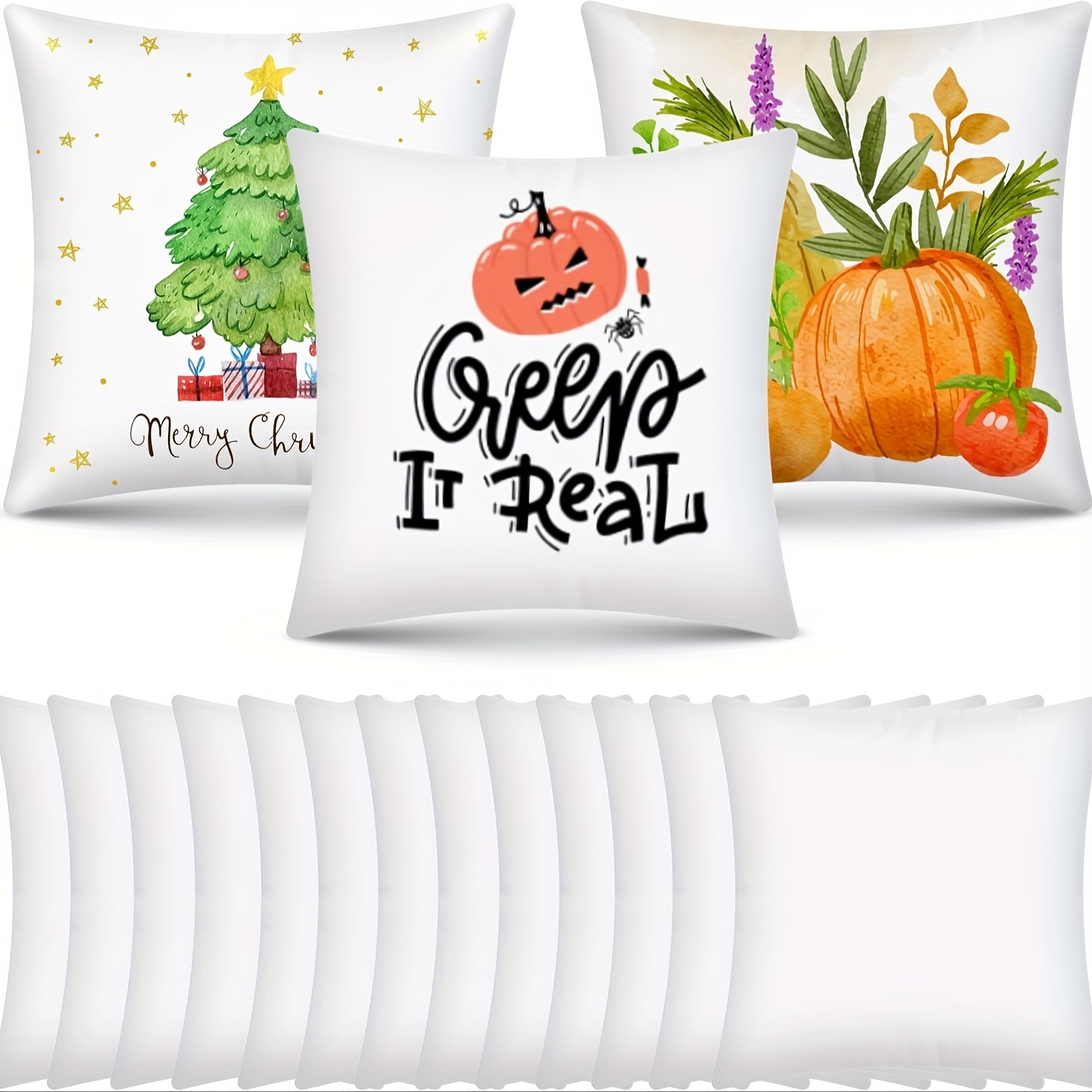 Pillow Cover Sublimation - Leere Sublimations-Kissenbezüge 2/6/10 Stück 40x40cm Polyester-Kissenhülle