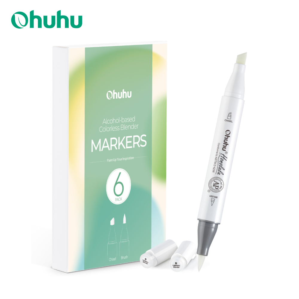 Copic Marker Sketch - Ohuhu Honolulu Farbloser Mixer-Marker, 6er-Pack, alkoholbasierte
