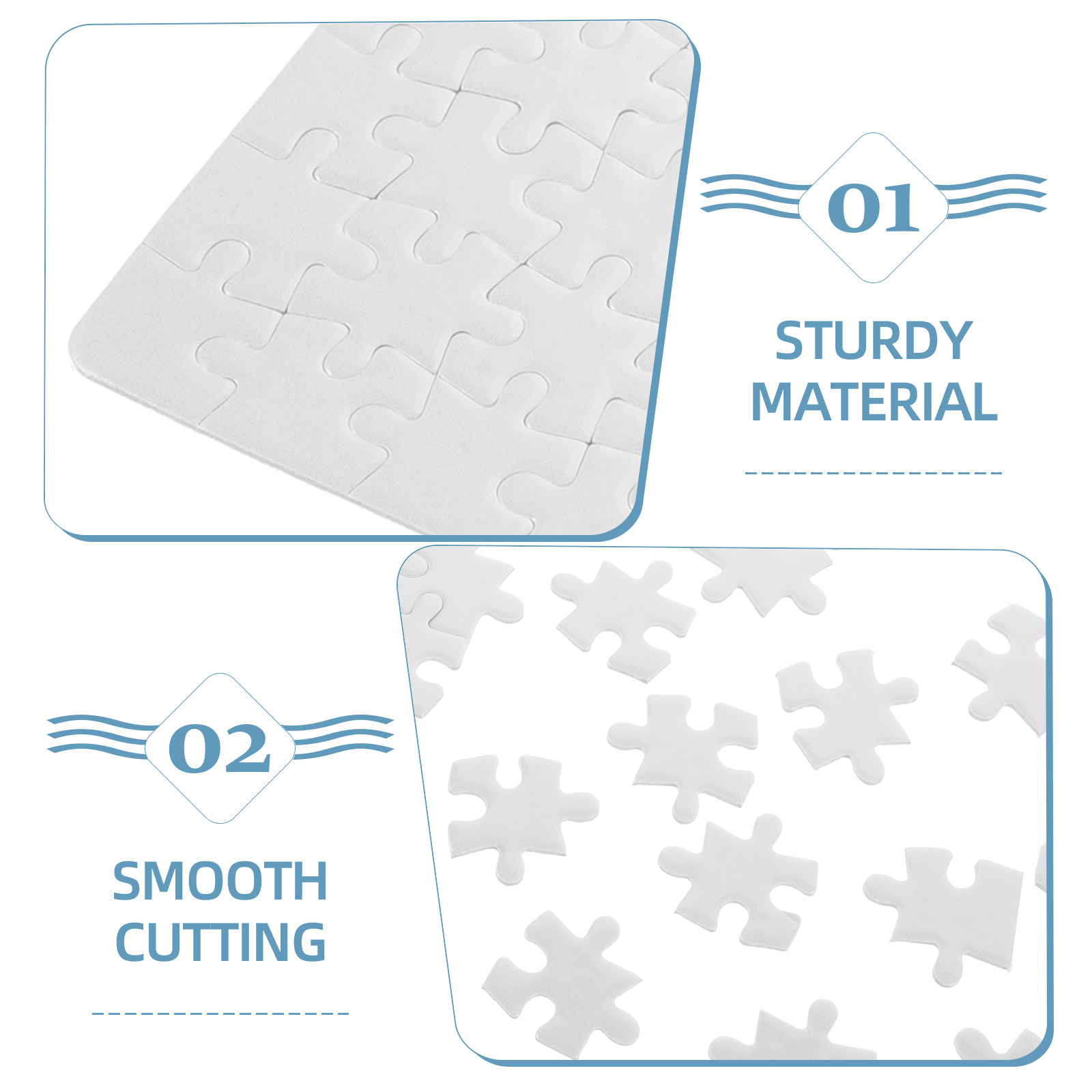 4 Blatt Leere Puzzleteile, Wei – Puzzle Blank White Bewertung und Preis