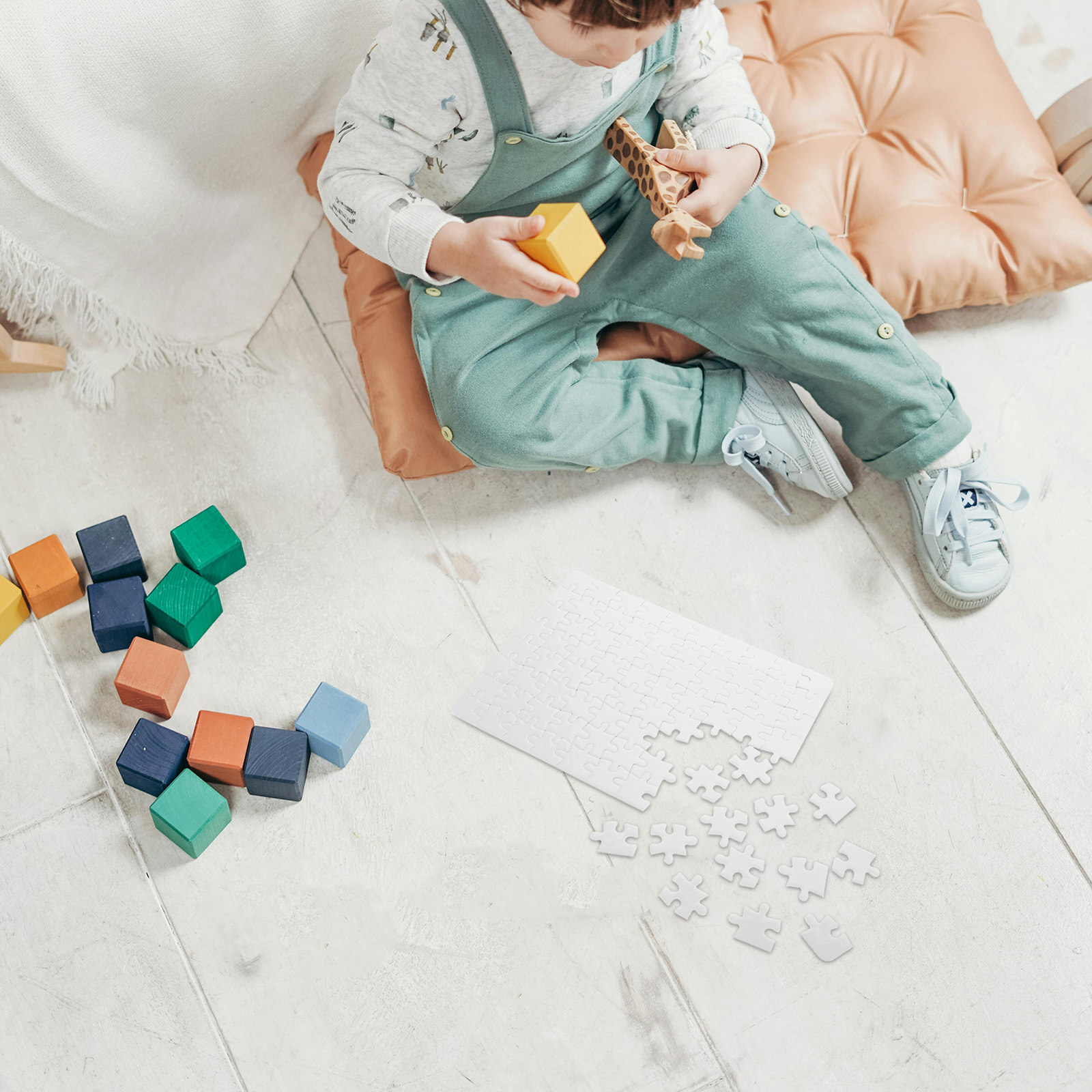 4 Blatt Leere Puzzleteile, Wei – Puzzle Blank White Bewertung und Preis