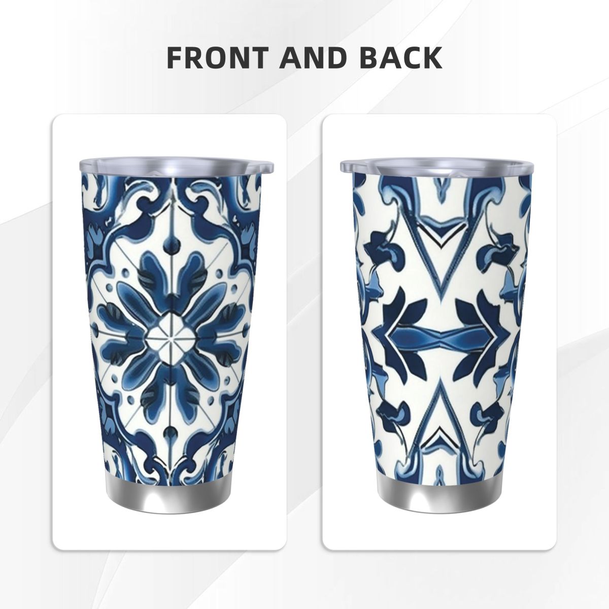 Blaue und weiße Majolica-Muste – Tumbler 20Oz White Bewertung und Preis