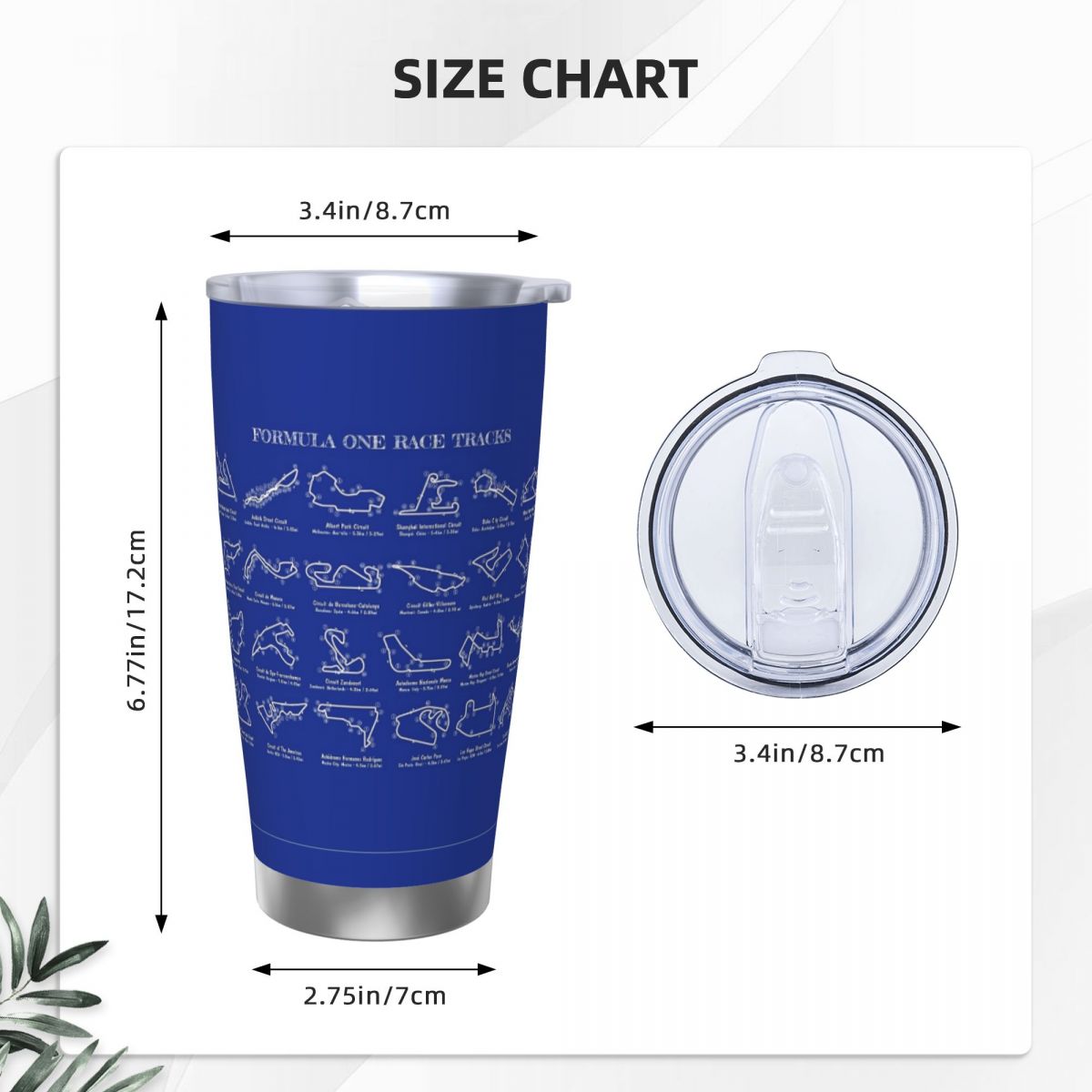 F1-Rennstrecken (weiße Schablo – Tumbler 20Oz White Bewertung und Preis